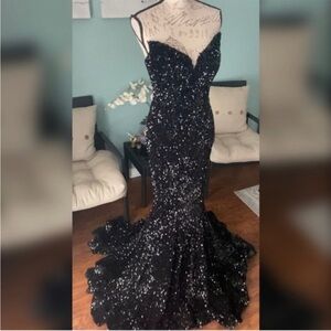 Portia and Scarlett - PS21208 Strapless V-Neck Sequin Gown